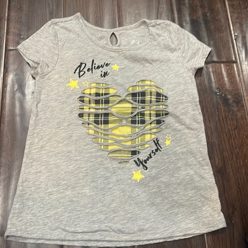 Justice Girls Heart Top Sz 7